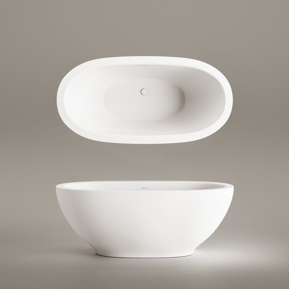 Fristående badkar PAA DOLCE 180x90 cm, Silkstone – 3