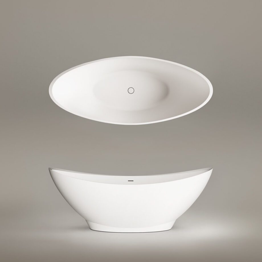 Eraldiseisev kivivann PAA FELICE 194,5×83 cm, matt Silkstone 6 Fristående badkar PAA FELICE 194,5x83 cm, Silkstone – 6