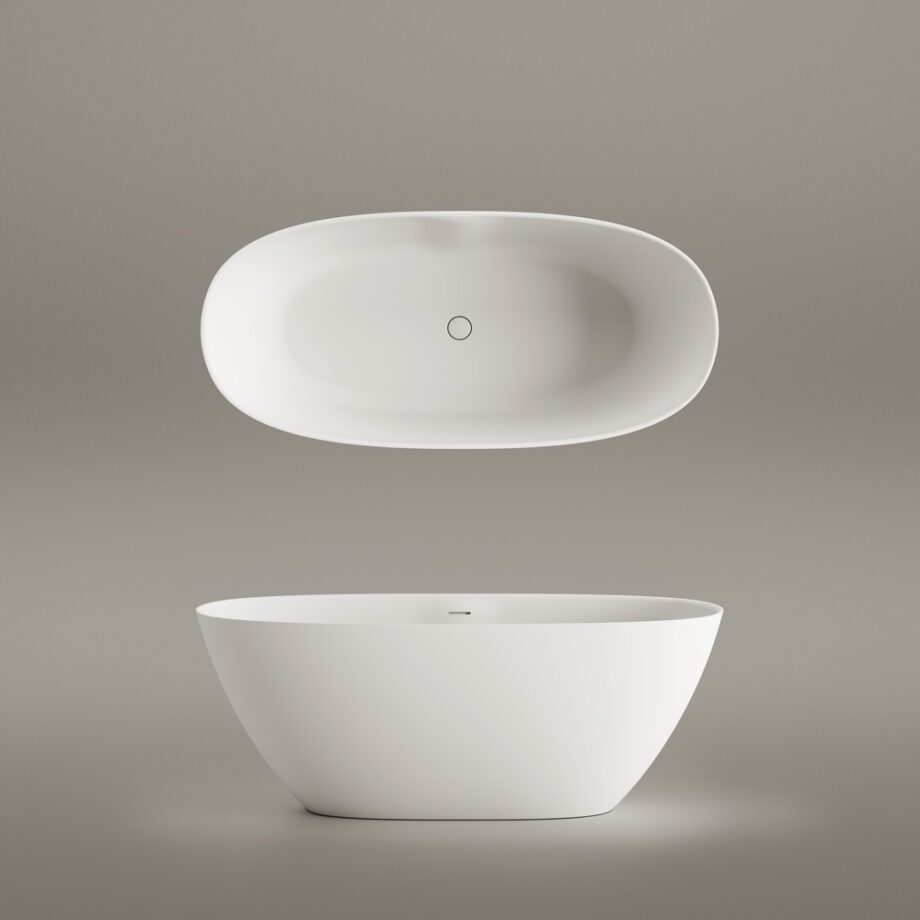 Eraldiseisev kivivann PAA PERLA 160 160×75 cm, matt Silkstone 6 Fristående badkar PAA PERLA 160 160x75 cm, Silkstone – 6