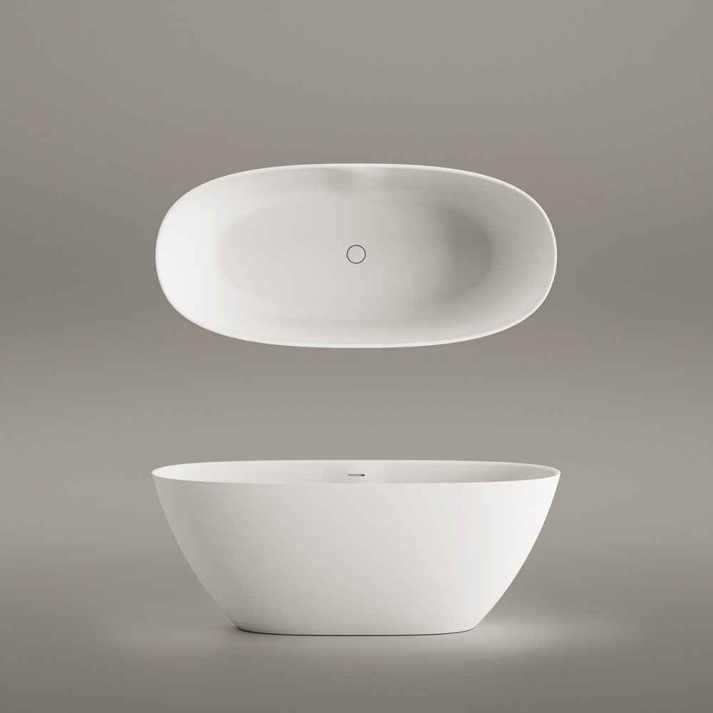 Fristående badkar PAA PERLA 160 160x75 cm, Silkstone – 6