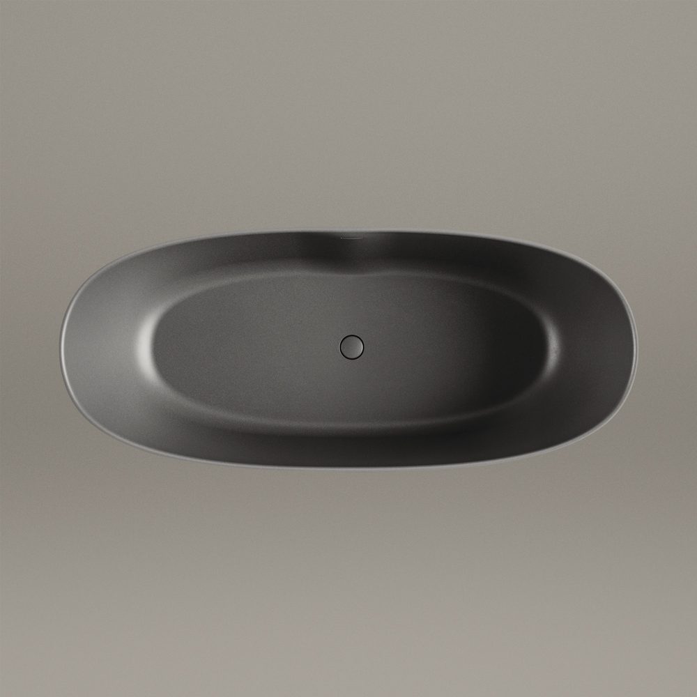 Fristående badkar PAA PERLA 175 175x76 cm, svart Graphite – 4