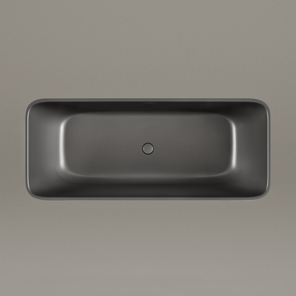 Fristående badkar PAA QUADRO 159x70 cm, svart Graphite – 6