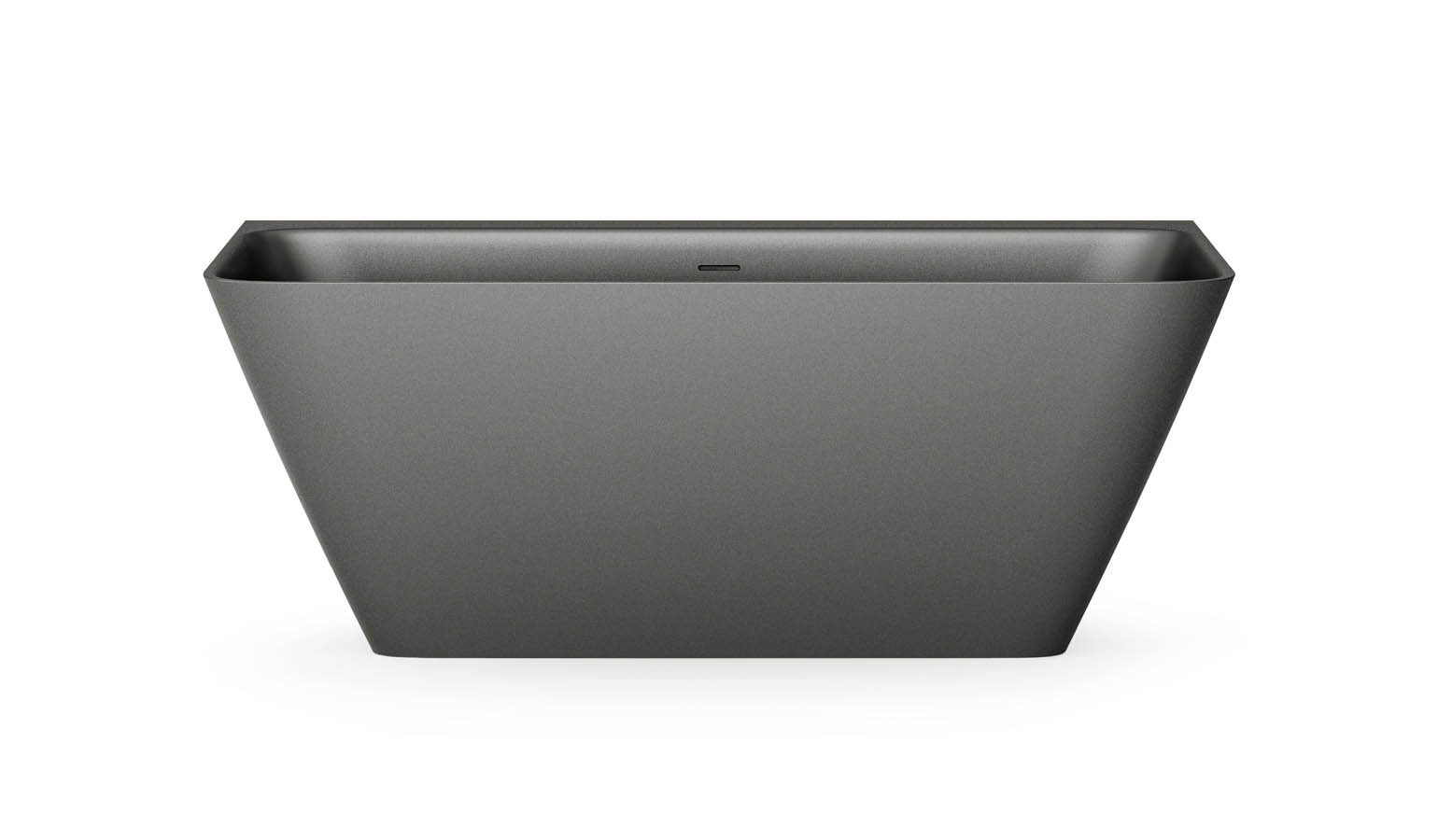 Badkar mot vägg PAA QUADRO WALL 160,5x76 cm, svart Graphite