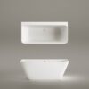 Badkar mot vägg PAA QUADRO WALL 160,5x76 cm, Silkstone – 8