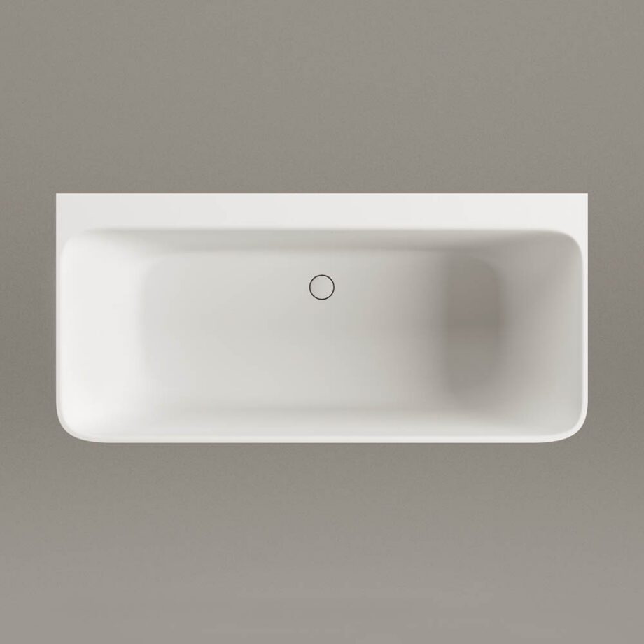 Badkar mot vägg PAA QUADRO WALL 160,5x76 cm, Silkstone – 7