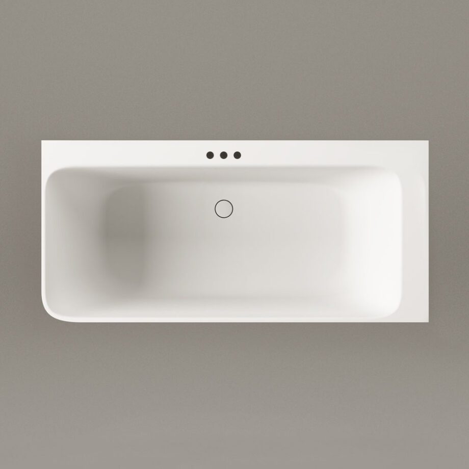 Hörnbadkar PAA QUADRO CORNER A 160x75 cm, vänster, Silkstone – 6