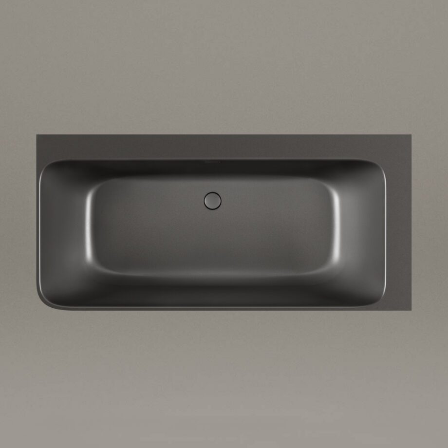 Must nurgavann PAA QUADRO CORNER A 160×75 cm, vasakpoolne, Graphite, matt 5 Hörnbadkar PAA QUADRO CORNER A 160x75 cm, vänster, Graphite – 5