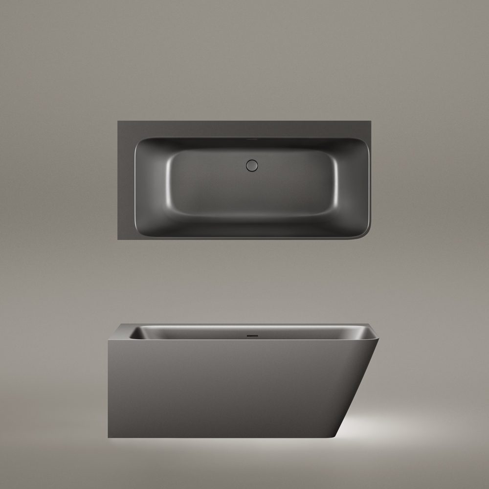 Hörnbadkar PAA QUADRO CORNER D 160x75 cm, höger, Graphite – 4