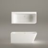 Nurgavann PAA QUADRO CORNER D 160×75 cm, parempoolne, matt Silkstone 7 Hörnbadkar PAA QUADRO CORNER D 160x75 cm, höger, Silkstone – 7
