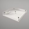 Ümar dušialus PAA CLASSIC RO 90 R500, 90×90 cm, kivimass 3 Kvartsrunt duschkar PAA CLASSIC RO 90 R500, 90x90 cm – 3