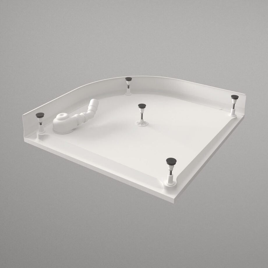 Ümar dušialus PAA CLASSIC RO 90 R500, 90×90 cm, kivimass 3 Kvartsrunt duschkar PAA CLASSIC RO 90 R500, 90x90 cm – 3