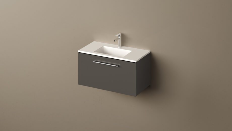 Mööblivalamu PAA LOTO MINI 80, 80×40 cm, kivimass 3 Möbeltvättställ PAA LOTO MINI 80, 80x40 cm, gjutmarmor – 3