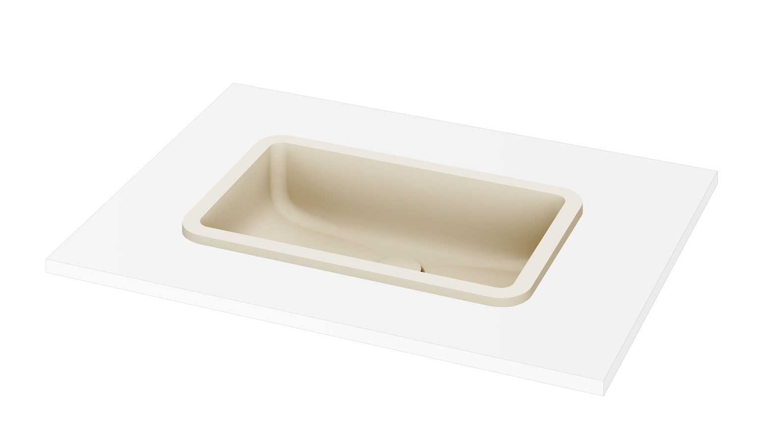 Nedfällt handfat PAA OPUS IN 52x32 cm, Silkstone – 6