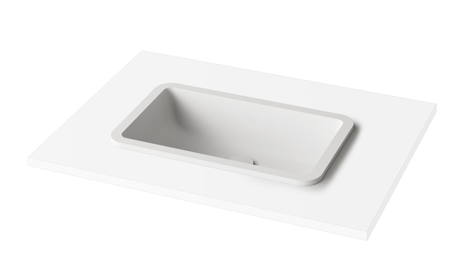 Nedfällt handfat PAA OPUS IN 52x32 cm, Silkstone