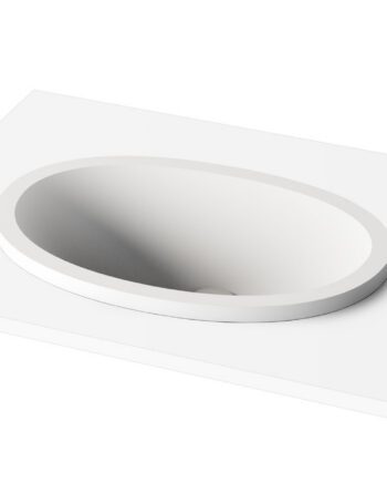 Nedfällt handfat PAA OVO IN 55x37,2 cm, Silkstone
