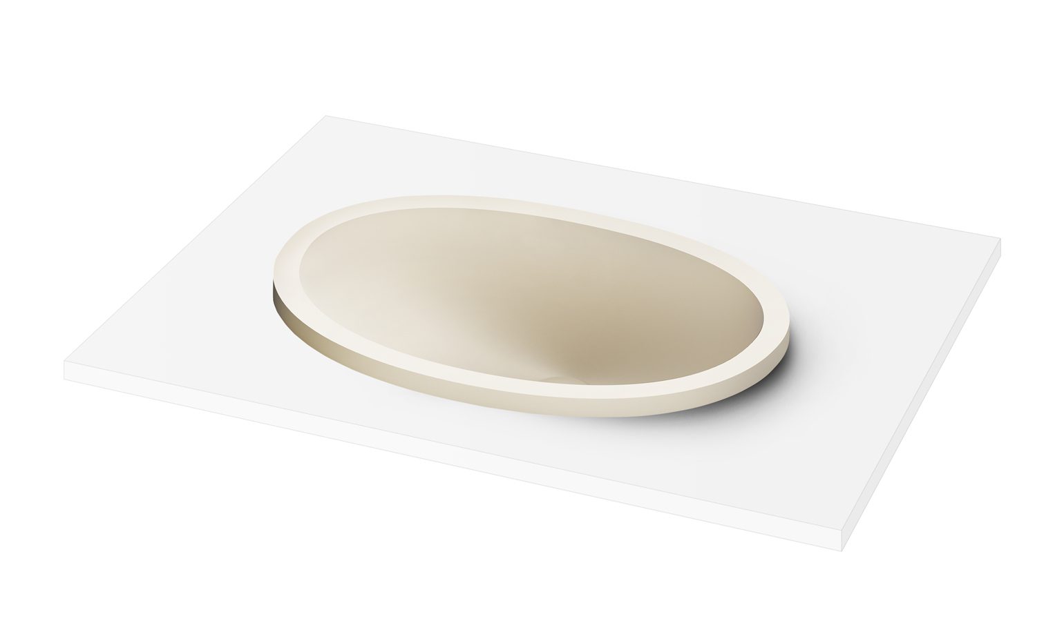 Nedfällt handfat PAA OVO IN 55x37,2 cm, Silkstone – 4
