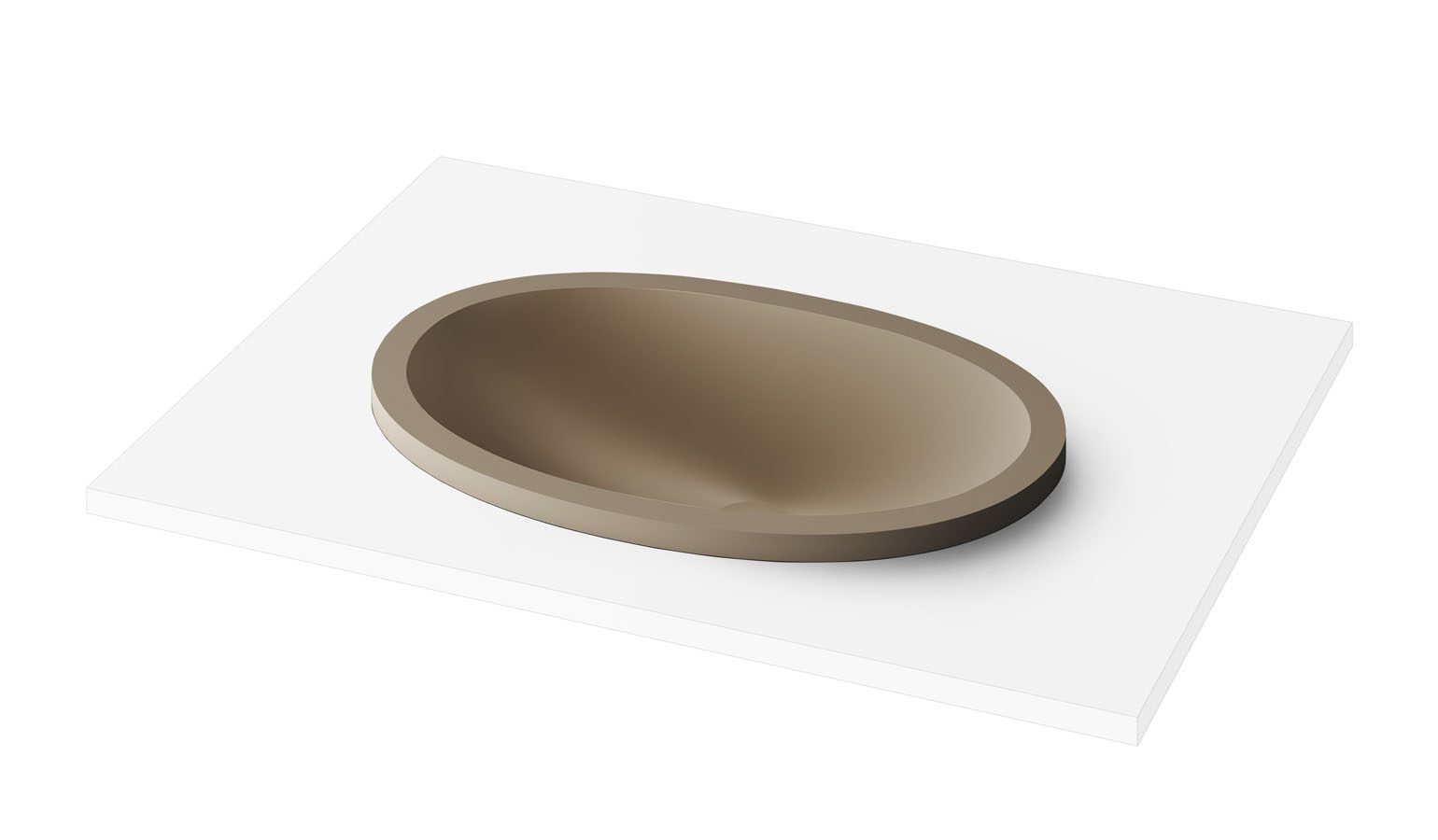 Nedfällt handfat PAA OVO IN 55x37,2 cm, Silkstone – 3
