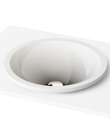 Nedfällt handfat PAA ROUND IN Ø44 cm, gjutmarmor