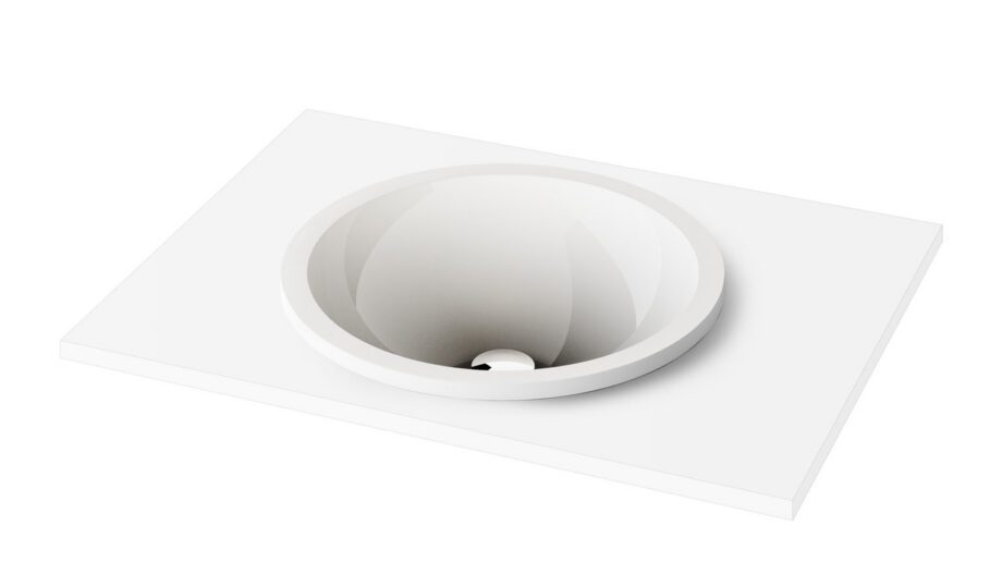 Uputatav valamu PAA ROUND IN Ø44 cm, kivimass Nedfällt handfat PAA ROUND IN Ø44 cm, gjutmarmor