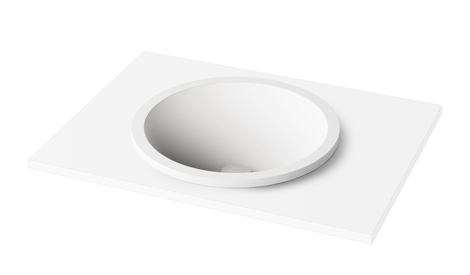 Nedfällt handfat PAA ROUND IN Ø44 cm, Silkstone
