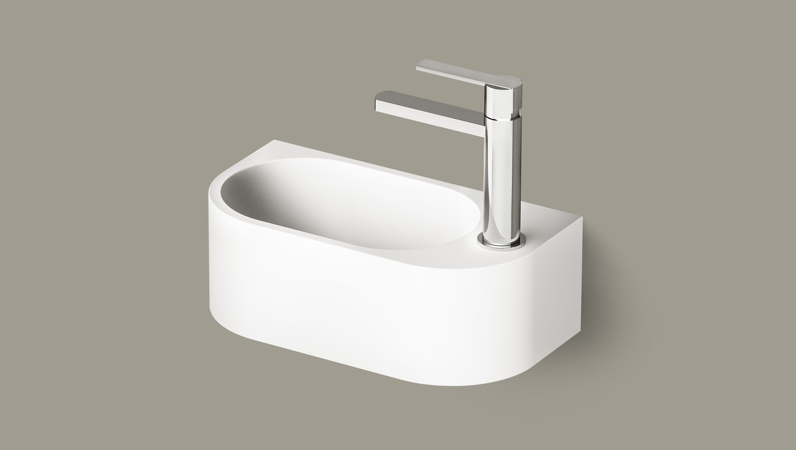 Litet tvättställ PAA RE A vänster 40x21 cm – 2