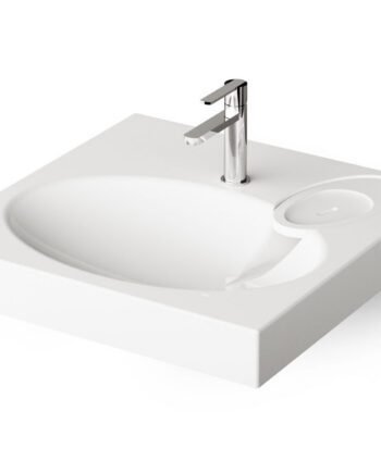 Handfat över tvättmaskin PAA CLARO 60x60 cm, gjutmarmor