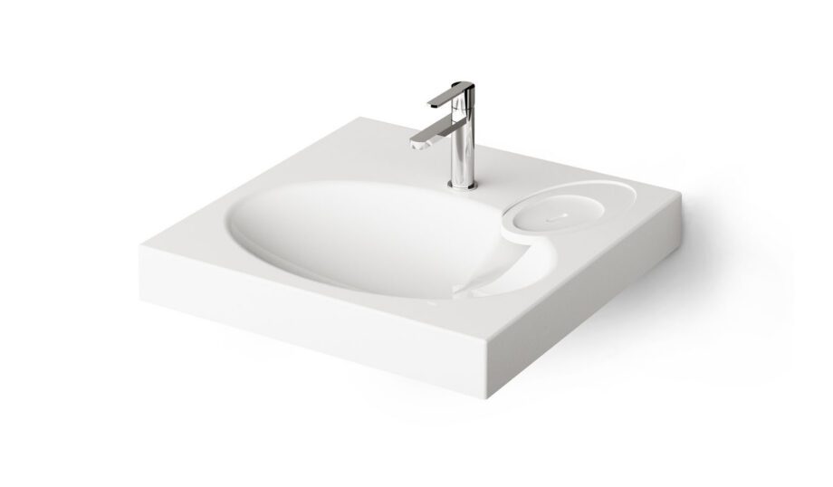 Handfat över tvättmaskin PAA CLARO 60x60 cm, gjutmarmor