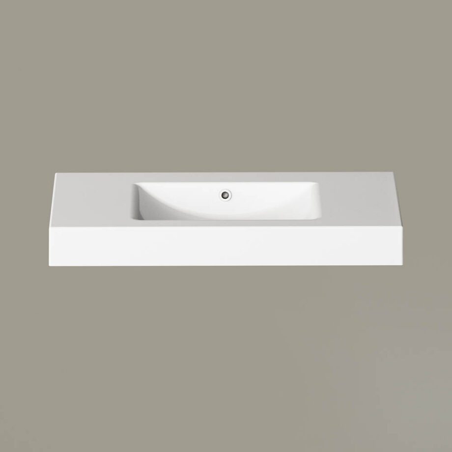 Tvättställ med bänkskiva PAA LONG STEP 100, 100x49 cm – 2