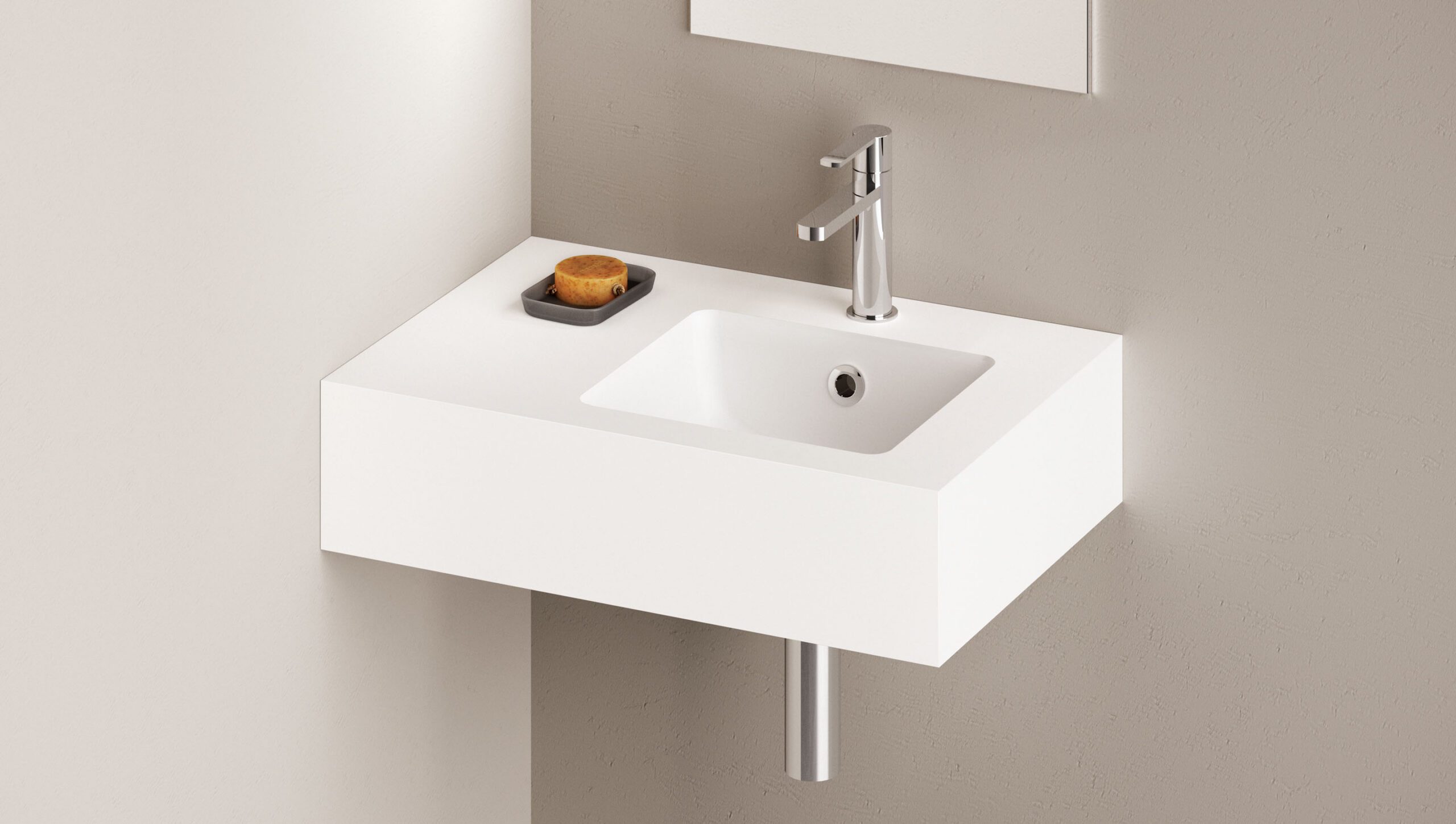 Måttbeställt tvättställ PAA OPUS MINI MTM, Silkstone – 2