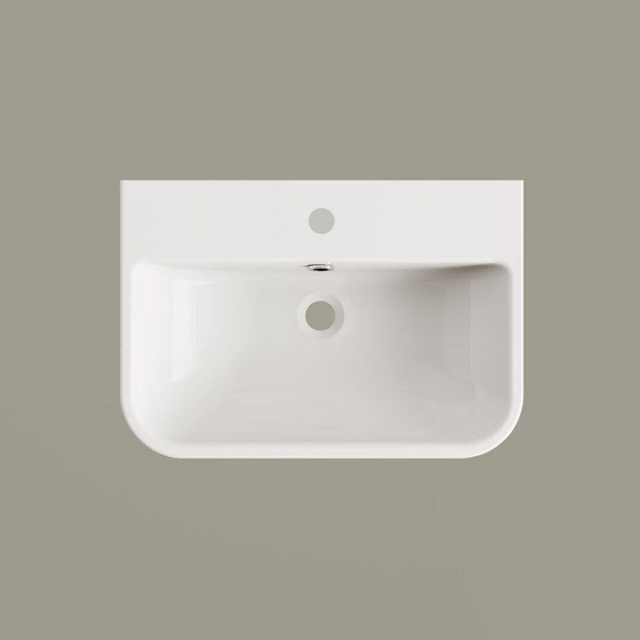Seinavalamu PAA SAMBA 55, 54,5×37,5 cm, kivimass 2 Vägghängt handfat PAA SAMBA 55, 54,5x37,5 cm, gjutmarmor – 2