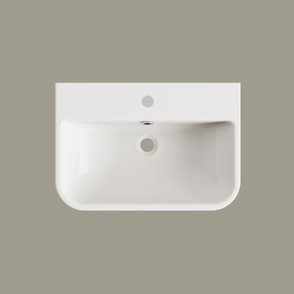 Vägghängt handfat PAA SAMBA 55, 54,5x37,5 cm, gjutmarmor – 2