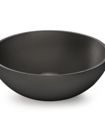 Ovanpåliggande handfat PAA ROUND ON Ø41 cm, svart Graphite