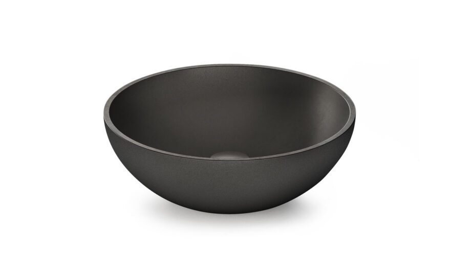 Ovanpåliggande handfat PAA ROUND ON Ø41 cm, svart Graphite