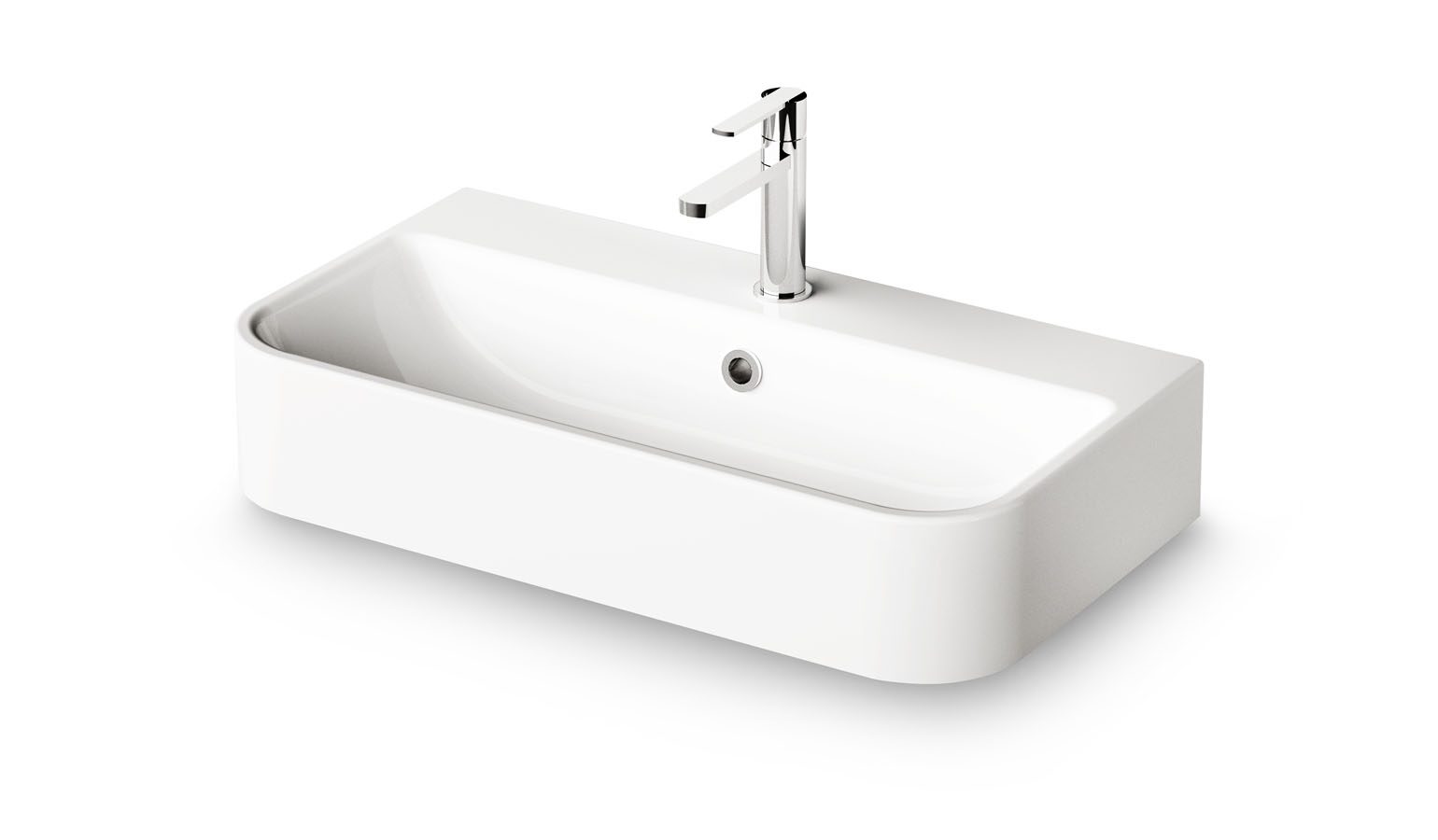 Vägghängt handfat PAA SAMBA 70, 69,5x37,5 cm, gjutmarmor