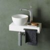 Väike valamu tööpinnale PAA DO 22, Ø22 cm, Silkstone 4 Litet ovanpåliggande handfat PAA DO 22, Ø22 cm, Silkstone – 4