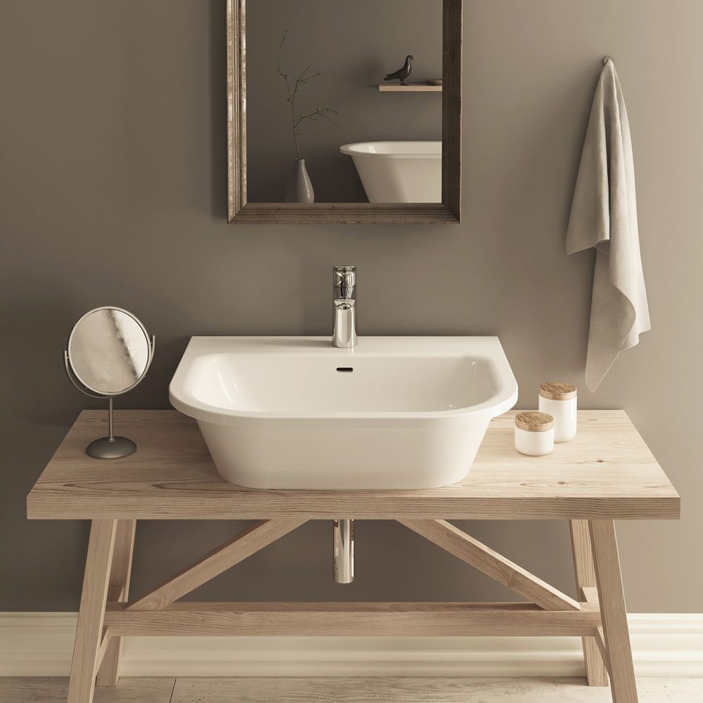 Vägghängt handfat PAA VARIO 59,5x47 cm, gjutmarmor – 2