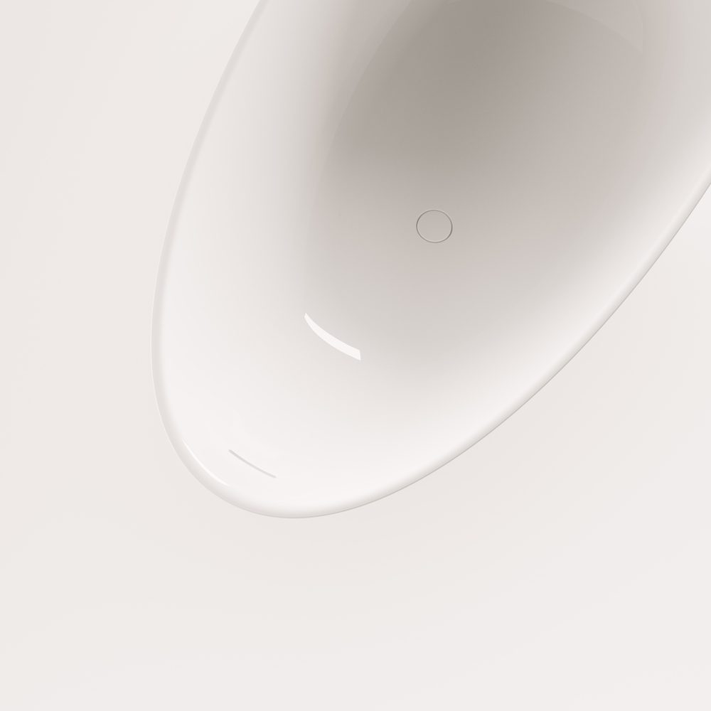 Fristående badkar PAA BELLA OVO 170x80 cm, svart Graphite – 2