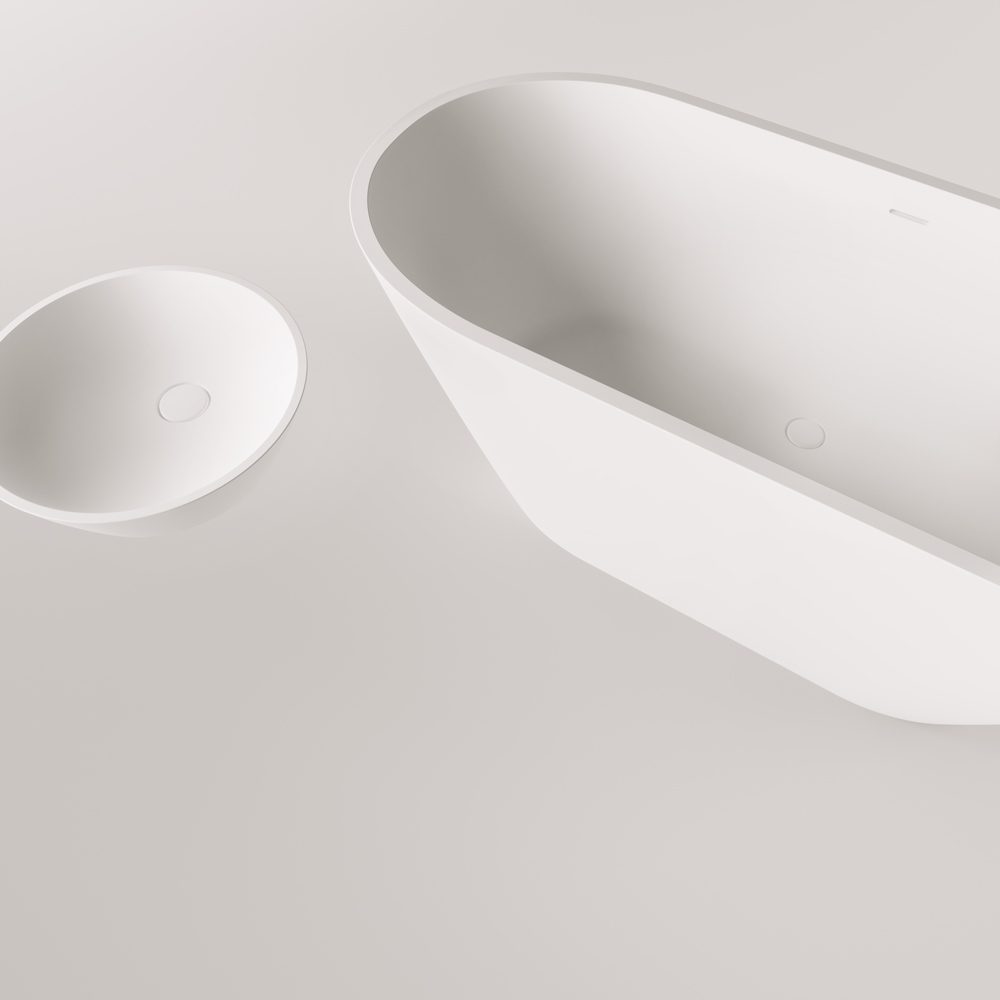 Fristående badkar PAA DECO NUDO 166x72,5 cm, svart Graphite – 9