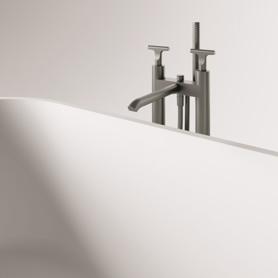 Eraldiseisev kivivann PAA DECO RIM 166×81 cm, matt Silkstone 8 Fristående badkar PAA DECO RIM 166x81 cm, svart Graphite – 3