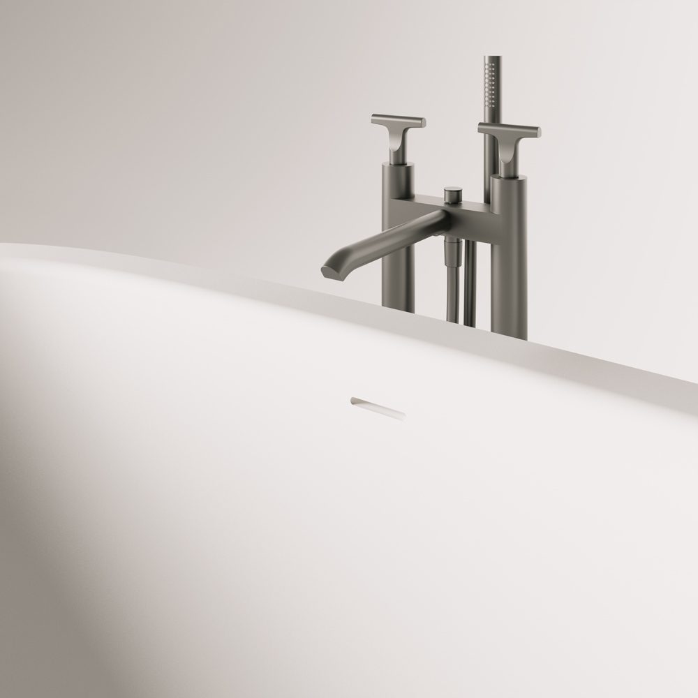 Fristående badkar PAA DOLCE 180x90 cm, svart Graphite – 5