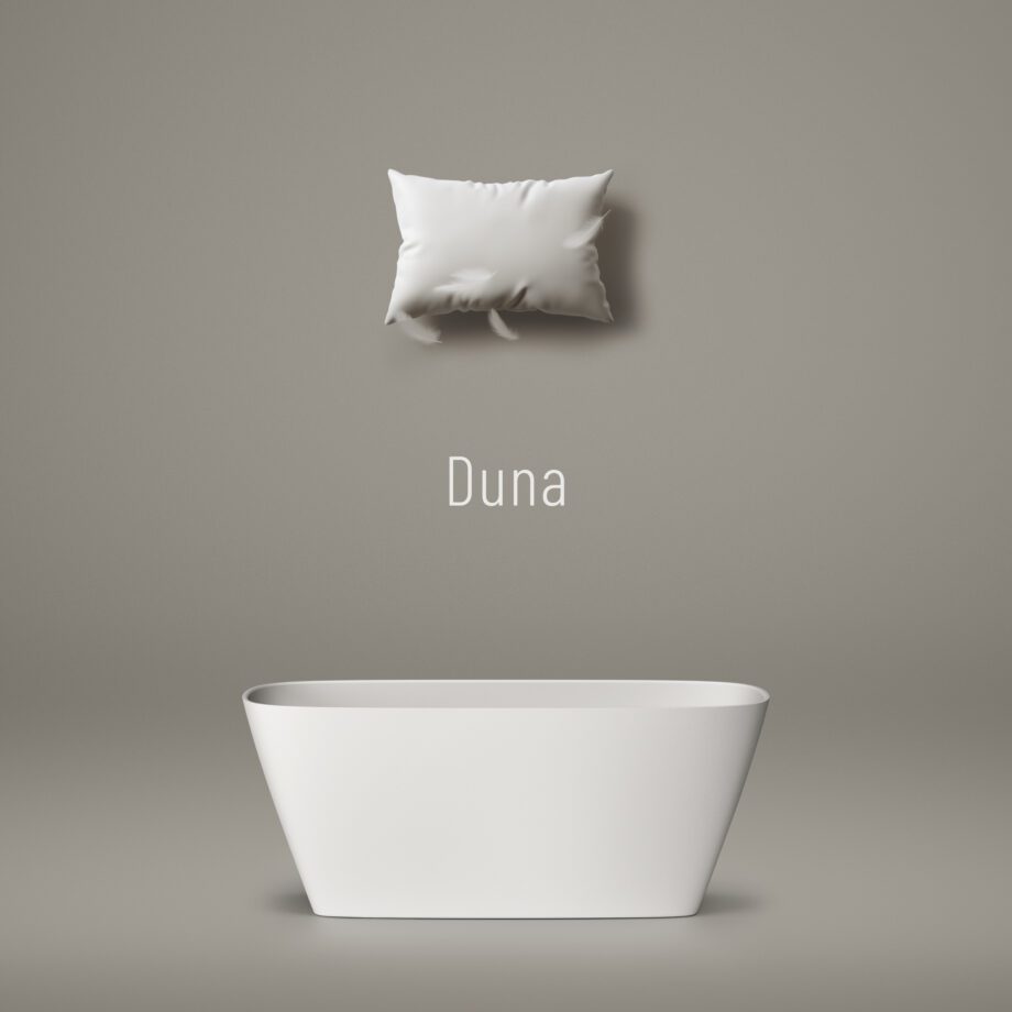Eraldiseisev kivivann PAA DUNA 150×65 cm, läikiv kivimass 3 Fristående badkar PAA DUNA 150x65 cm, svart Graphite – 3