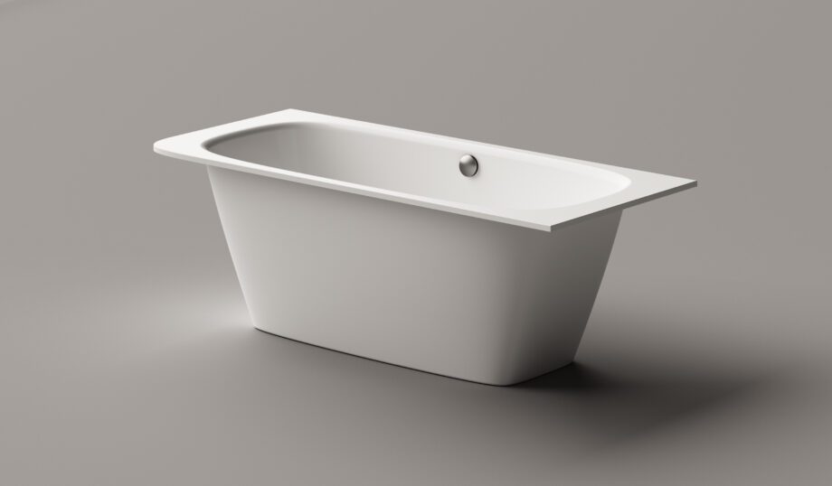 Sisseehitatav kivivann PAA SMART 170 A 170×75 cm, ümar nurk A, läikiv kivimass 10 Inbyggnadsbadkar PAA SMART 150 A 150x75 cm, gjutmarmor – 10