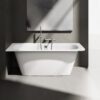Sisseehitatav kivivann PAA SMART 170 D 170×75 cm, ümar nurk D, läikiv kivimass 2 Inbyggnadsbadkar PAA SMART 150 AD 150x75 cm, gjutmarmor – 2
