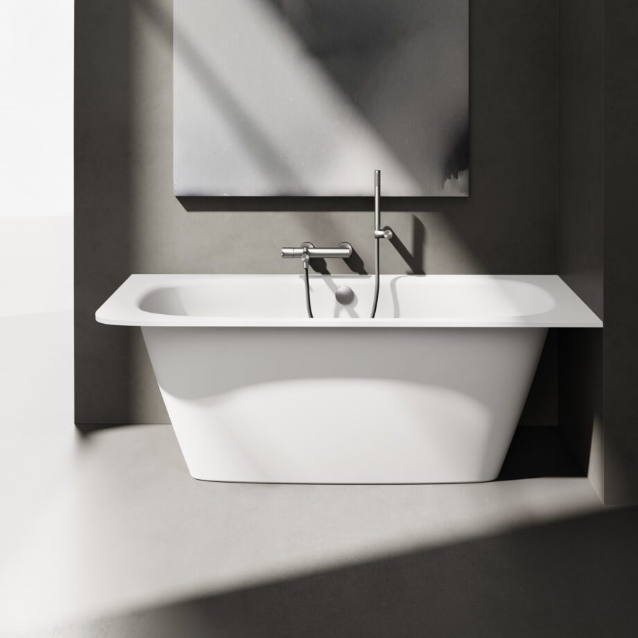 Sisseehitatav kivivann PAA SMART 170 A 170×75 cm, ümar nurk A, läikiv kivimass 2 Inbyggnadsbadkar PAA SMART 150 A 150x75 cm, gjutmarmor – 2