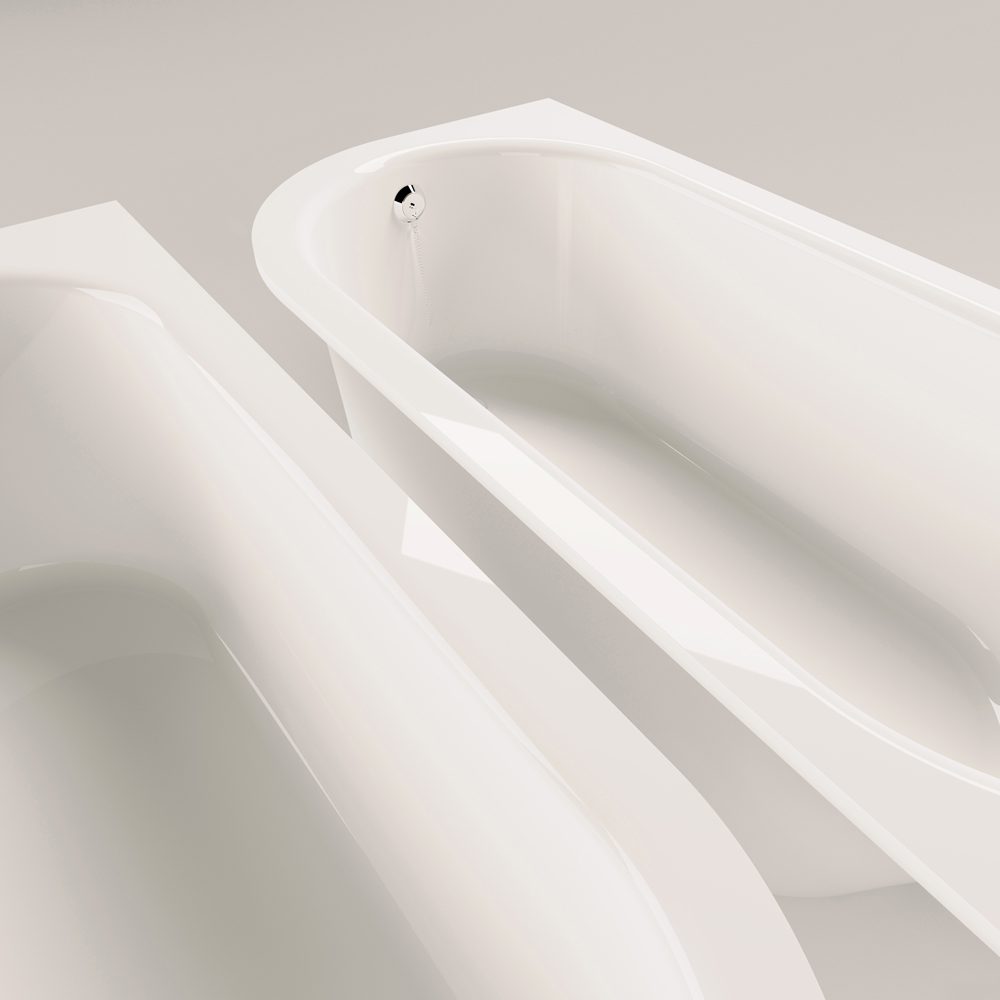 Inbyggnadsbadkar PAA VARIO M C 158x75 cm, gjutmarmor – 3