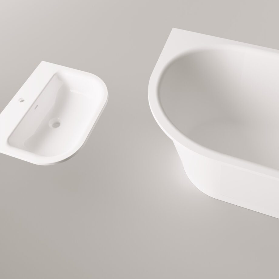 Sisseehitatav kivivann PAA VARIO XL AD 175,5×80 cm, ümarad nurgad A ja D, läikiv kivimass 11 Inbyggnadsbadkar PAA VARIO XL AD 175,5x80 cm, gjutmarmor – 11