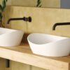 Valamu tööpinnale PAA AMORE 60×37 cm, kivimass 2 Ovanpåliggande handfat PAA AMORE 60x37 cm, gjutmarmor – 2