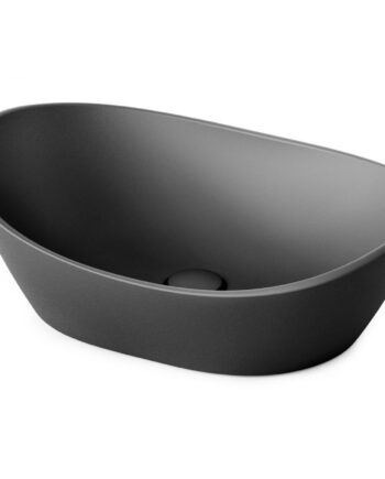 Ovanpåliggande handfat PAA AMORE 60x37 cm, svart Graphite
