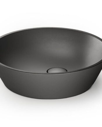 Ovanpåliggande handfat PAA DECO Ø45 cm, svart Graphite