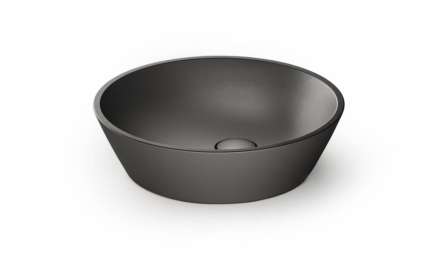 Ovanpåliggande handfat PAA DECO Ø45 cm, svart Graphite